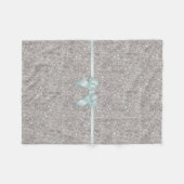 Stijlvolle Silver Sequins, Bow & Ribbon Fleece Deken (Voorkant (Horizontaal))
