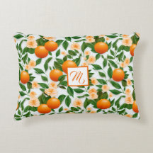 Stijlvolle Sinaasappel Bloesem Monogrammed Decorat