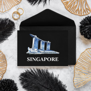 Stijlvolle Singapore Travel Briefkaart