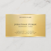 Stijlvolle Sjabloon Gold Look Professional Gloss Visitekaartje (Achterkant)
