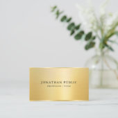 Stijlvolle Sjabloon Gold Look Professional Gloss Visitekaartje (Staand voorkant)