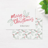 Stijlvolle slanke Waterverf prettige kerstfeestdag Visitekaartje (Bureau)