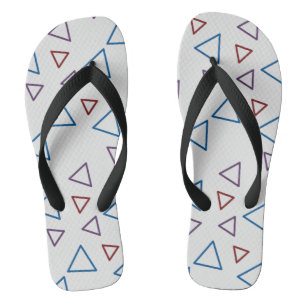 Stijlvolle slippers met veelkleurige driehoeken teenslippers