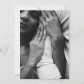 Stijlvolle smaragdgroene en witte bruiloft kaart (Achterkant)