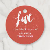 Stijlvolle Sneeuwval Vakantie Gebakken Waren Cadea Bedankjes Labels (Voorkant)