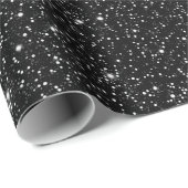 Stijlvolle Sparkling Black Glitter Feestelijk Cadeaupapier (Rol Hoek)