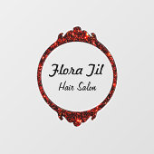 Stijlvolle spiegel gepersonaliseerd raamsticker (Vel)