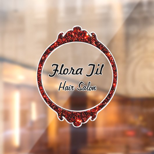 Stijlvolle spiegel gepersonaliseerd raamsticker (Vel 2)