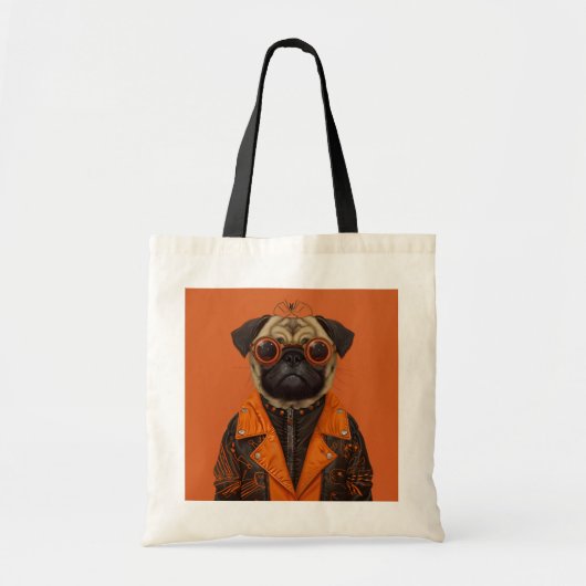 Stijlvolle Spooky Pug Canvas tas (Voorkant)