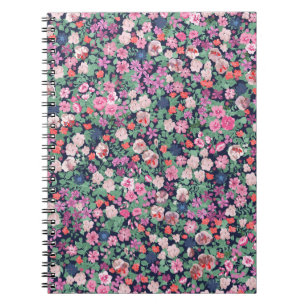 Stijlvolle Spring flowers. Seamless floral pattern Notitieboek