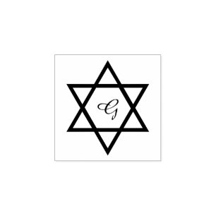 Stijlvolle Star Custom Initiaal Rubber Stamp Rubberstempel