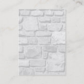 Stijlvolle stenen muur Modern Professional Visitekaartje (Achterkant)
