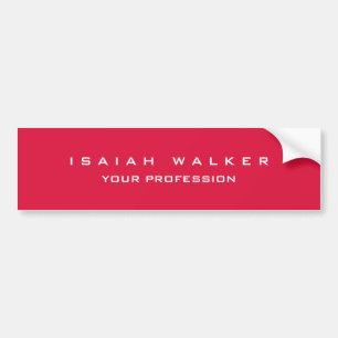 Stijlvolle stijlvolle Plain Unique Special Crimson Bumpersticker