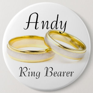 Stijlvolle stijlvolle ring drager gouden ringen br ronde button 6,0 cm