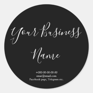Stijlvolle, stijlvolle vormgeving met Chalkboard Ronde Sticker
