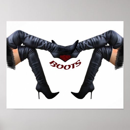 Stijlvolle Stiletto Boot Art Poster (Voorkant)