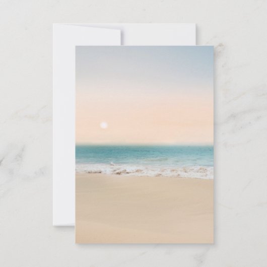 Stijlvolle strand menuopties Bindend RSVP (Achterkant)