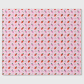 Stijlvolle Strawberry Pattern Wrapping Paper Roll Cadeaupapier (Vlak)