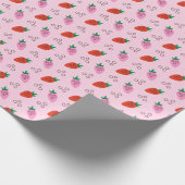 Stijlvolle Strawberry Pattern Wrapping Paper Roll Cadeaupapier (Hoek)