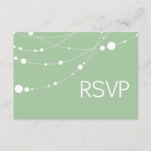 Stijlvolle strengen RSVP mint white Kaart