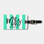 Stijlvolle strepen en typografie bagagelabel (Voorkant horizontaal)