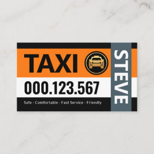 Stijlvolle Stripe Lagen Taxi Auto Visitekaartje
