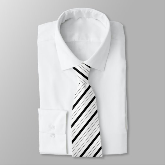 Stijlvolle Stropdas met Striped Pattern Black en W (Gebonden)