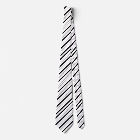 Stijlvolle Stropdas met Striped Pattern Black en W (Voorkant)