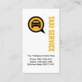 Stijlvolle taxi kaart routes visitekaartje (Achterkant)