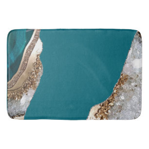 Stijlvolle Teal Groen Goud Agaat Geode Chic Badmat