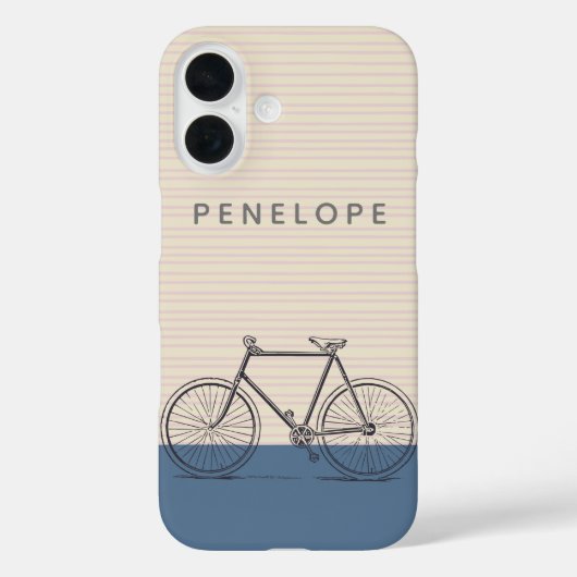 Stijlvolle tekening Blush en Blue Personalized Case-Mate iPhone Case (Achterkant)