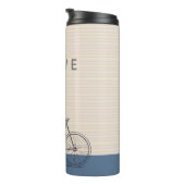 Stijlvolle tekening Blush en Blue Personalized Thermosbeker (Geroteerd rechts)