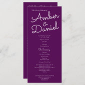 Stijlvolle tekst bruiloft programma (Voorkant / Achterkant)