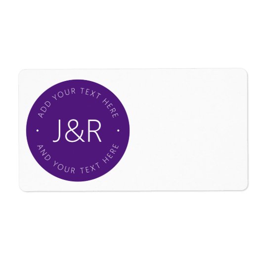 Stijlvolle  tekst etiket (Voorkant)