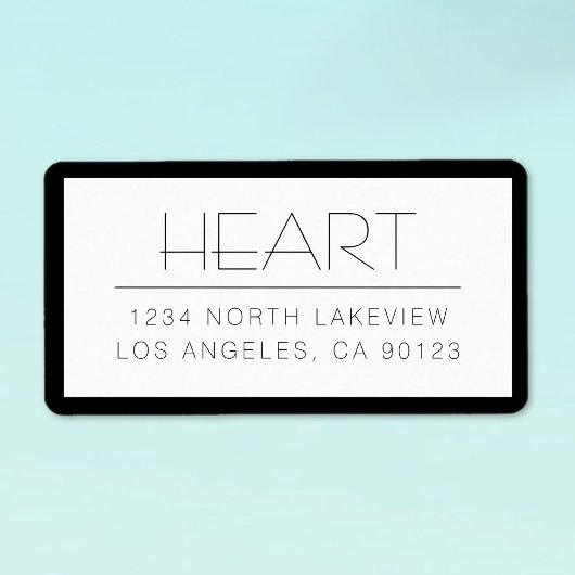 Stijlvolle  tekst met rand etiket