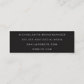 Stijlvolle tekst (rood) mini visitekaartje (Achterkant)