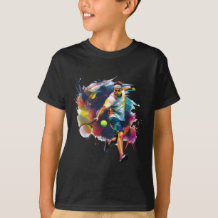 Stijlvolle Tennis Save – Atleet in Actie Ontwerp S T-shirt