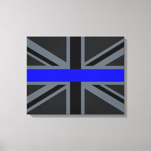 Stijlvolle Thin Blue Line Union-aansluiting Canvas Afdruk (Voorkant)