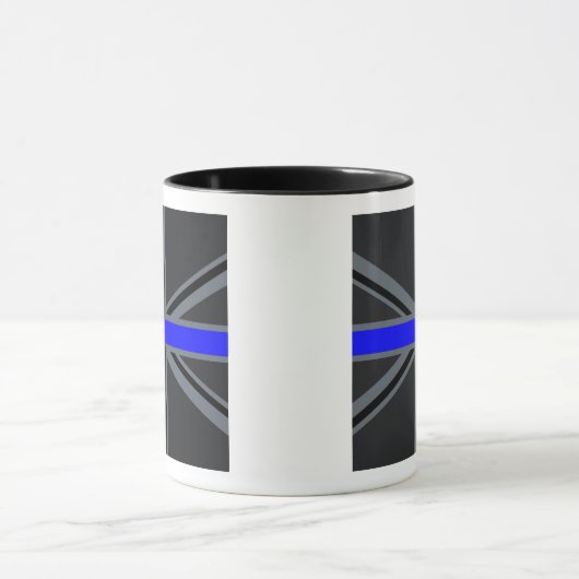 Stijlvolle Thin Blue Line Union-aansluiting Mok (Midden)
