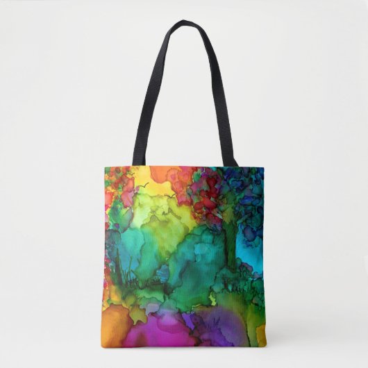 Stijlvolle, trendy en kleurrijke Abstracte Canvas  Tote Bag (Voorkant)