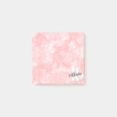 Stijlvolle Trendy Roze Waterverf Monogram Post-it® Notes (Voorkant)