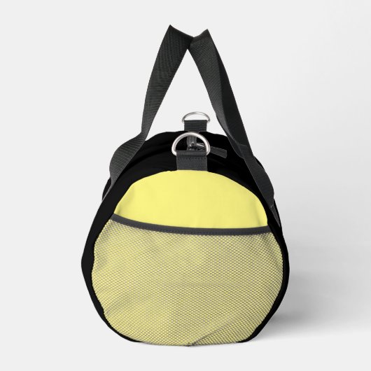 Stijlvolle trendy zwarte en gele sporten plunjezak (Rechts)