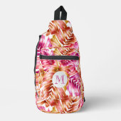 Stijlvolle tropische palmen sling bag (Voorkant)