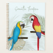 Stijlvolle tropische vogelkalligrafie planner (Voorkant)
