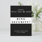 Stijlvolle trouwring veiligheidsvoorstel Kaart (Staand voorkant)