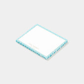 Stijlvolle Turquoise Blauwe Patroon Post-it Notiti Post-it® Notes (Schuin)