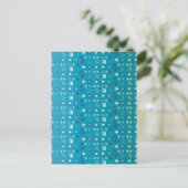 Stijlvolle turquoise en witte, sterren en sneeuwvl briefkaart (Staand voorkant)