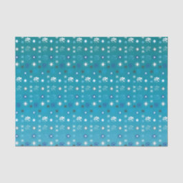 Stijlvolle turquoise en witte, sterren en sneeuwvl tissuepapier