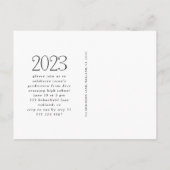 Stijlvolle type foto afstuderen partij aankondigingskaart (Achterkant)