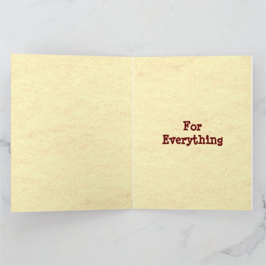 Stijlvolle typografie stijl Moederdag Bedankt Kaart (Binnen)